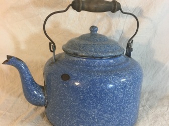 Vintage enamelware kettle