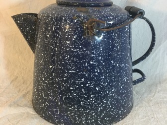 Vintage enamelware kettle